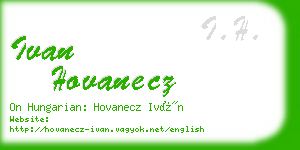 ivan hovanecz business card